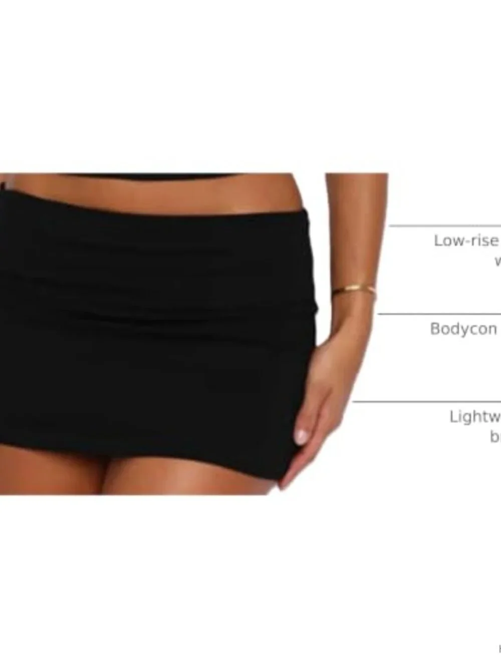 Y2K Fold Over Mini Skirt Women Low Rise Bodycon Going Out Micro Skirt Streetwear